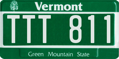 VT license plate TTT811