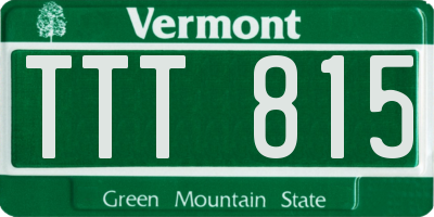 VT license plate TTT815