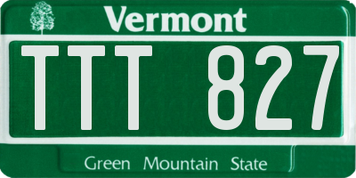 VT license plate TTT827