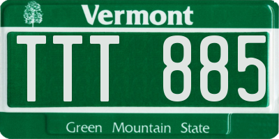 VT license plate TTT885