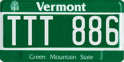 VT license plate TTT886