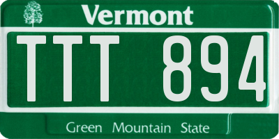 VT license plate TTT894