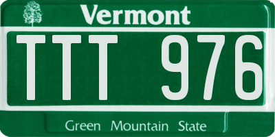 VT license plate TTT976