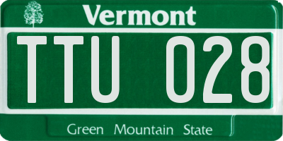 VT license plate TTU028