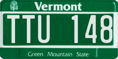 VT license plate TTU148