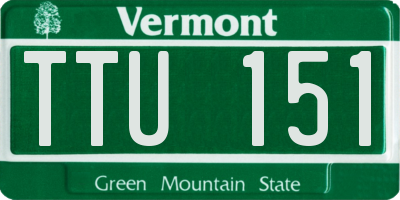 VT license plate TTU151