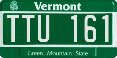 VT license plate TTU161