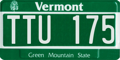 VT license plate TTU175