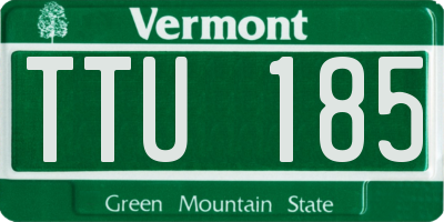 VT license plate TTU185