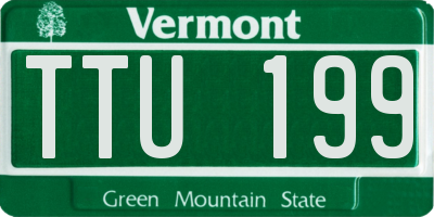 VT license plate TTU199