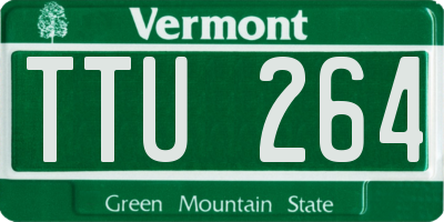VT license plate TTU264