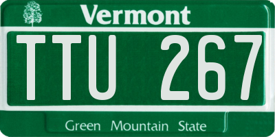 VT license plate TTU267