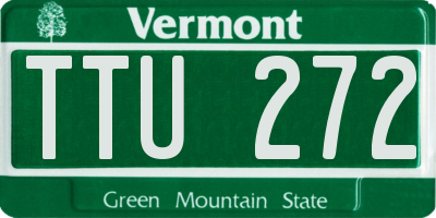 VT license plate TTU272