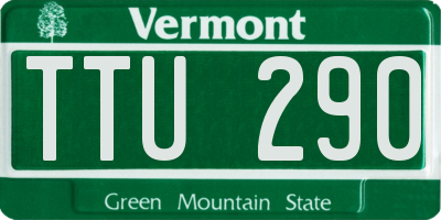 VT license plate TTU290