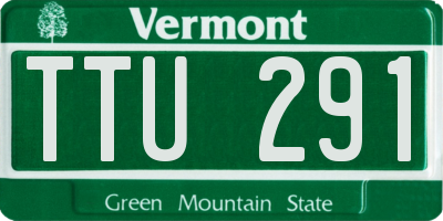 VT license plate TTU291