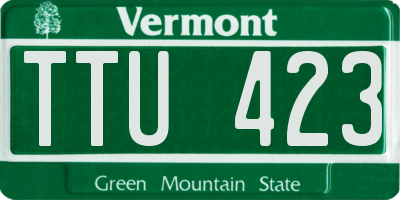 VT license plate TTU423