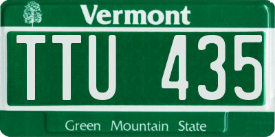 VT license plate TTU435