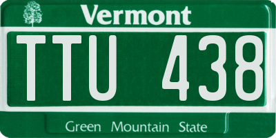 VT license plate TTU438