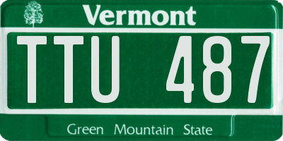 VT license plate TTU487