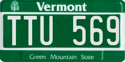 VT license plate TTU569