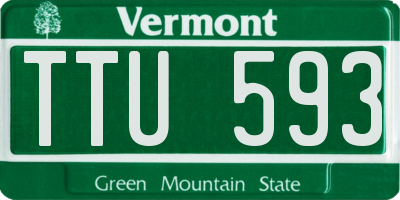 VT license plate TTU593