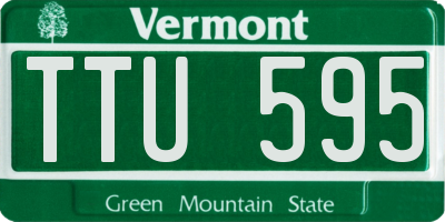 VT license plate TTU595