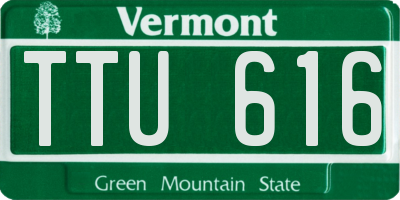 VT license plate TTU616