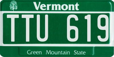 VT license plate TTU619