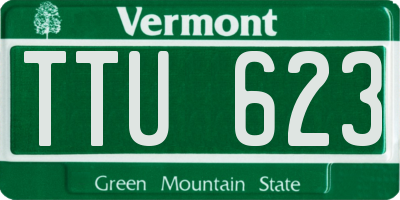 VT license plate TTU623