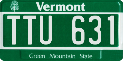 VT license plate TTU631