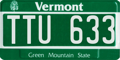 VT license plate TTU633