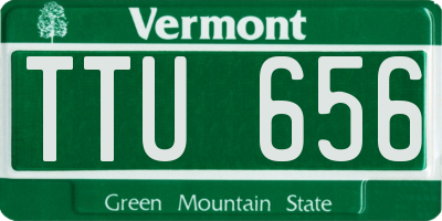 VT license plate TTU656