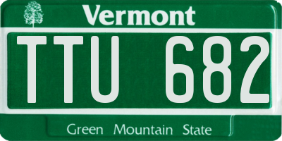 VT license plate TTU682
