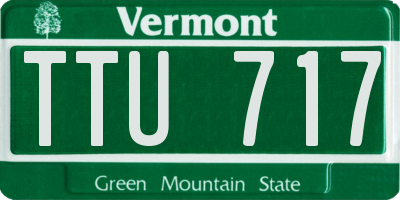 VT license plate TTU717