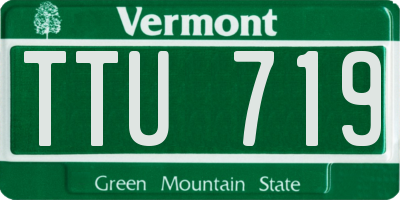 VT license plate TTU719