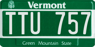 VT license plate TTU757