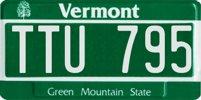 VT license plate TTU795