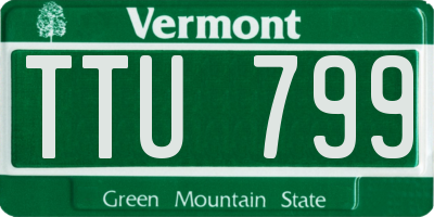 VT license plate TTU799