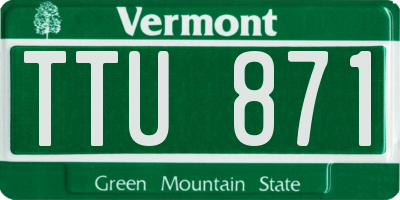 VT license plate TTU871