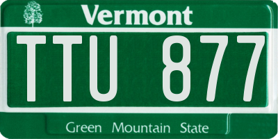 VT license plate TTU877