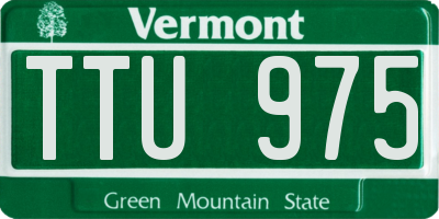 VT license plate TTU975