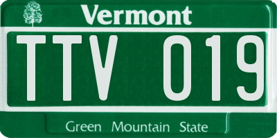 VT license plate TTV019
