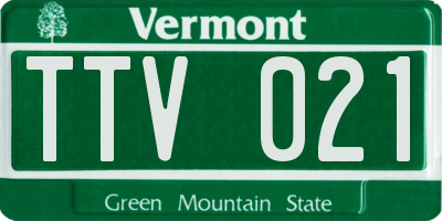 VT license plate TTV021