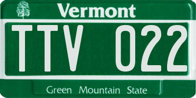 VT license plate TTV022