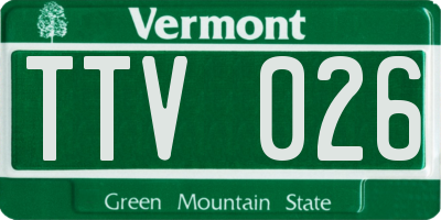 VT license plate TTV026