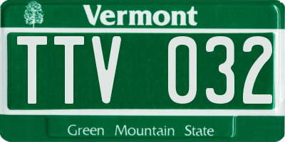 VT license plate TTV032
