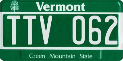 VT license plate TTV062