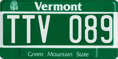 VT license plate TTV089
