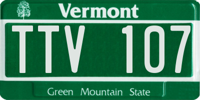 VT license plate TTV107