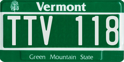 VT license plate TTV118